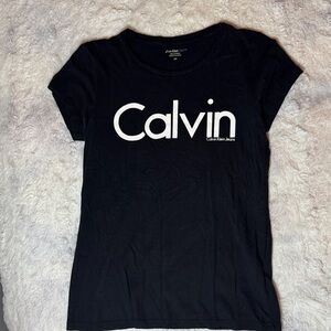 Calvin Klein Black Short-Sleeve Logo Tee